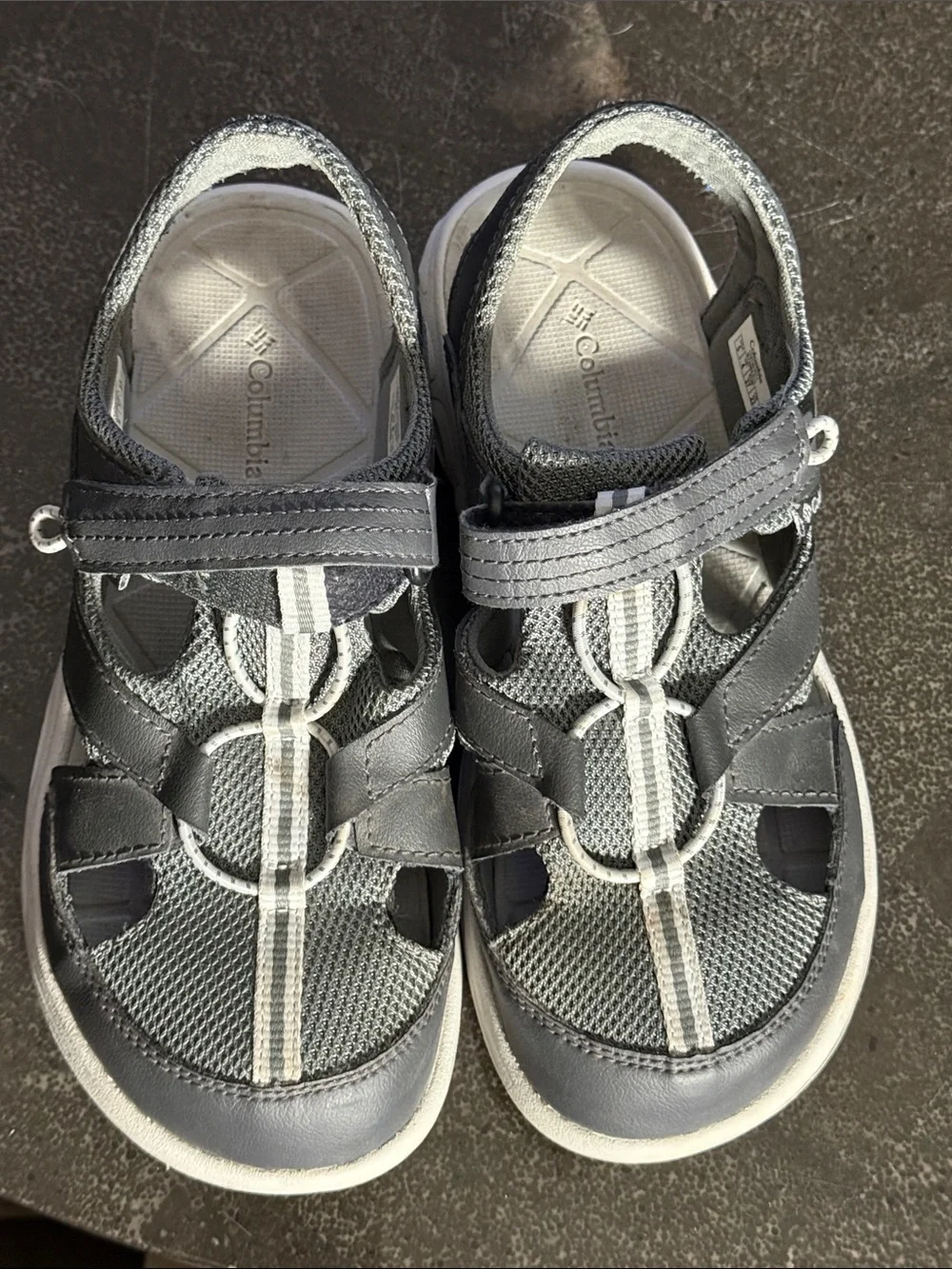 Columbia Techsun Wave youth Gray Kids Outdoor Sandals with Secure Strap